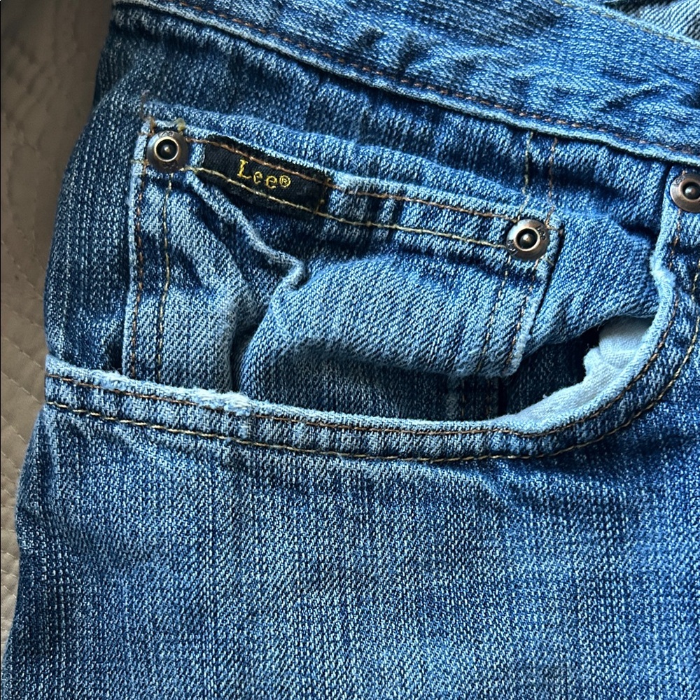 Lee Relaxed Fit Blue Jeans for Men Size 38x34 - Picture 5 of 8